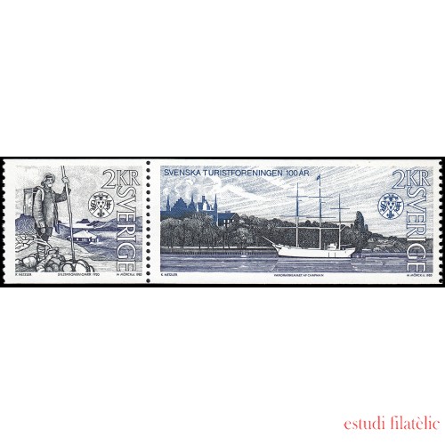 Suecia Sweden 1320a 1985 Centenario de la Federación sueca de turismo MNH