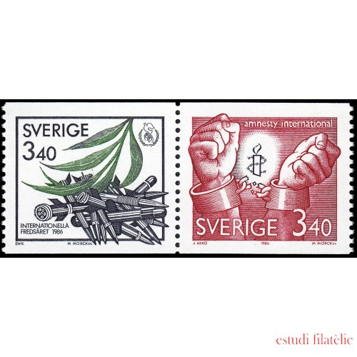 Suecia Sweden 1389a 1986 Por la paz y la libertad MNH