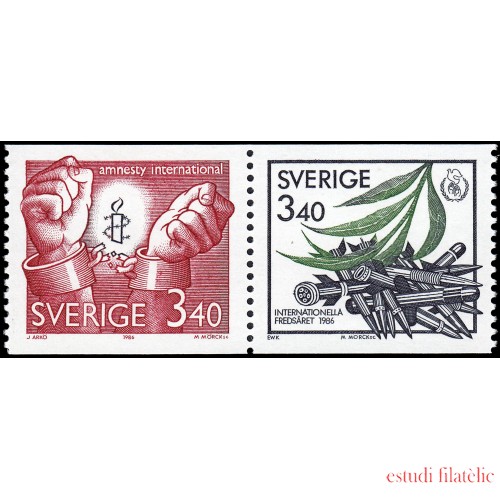 Suecia Sweden 1390a 1986 Por la paz y la libertad MNH