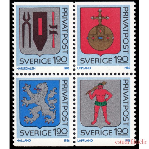 Suecia Sweden 1368/71 1986 Escudos provinciales MNH