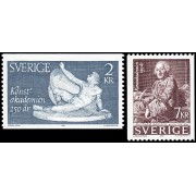 Suecia Sweden 1329/30 1985 250 aniv. de la Real Academia de Bellas Artes MNH