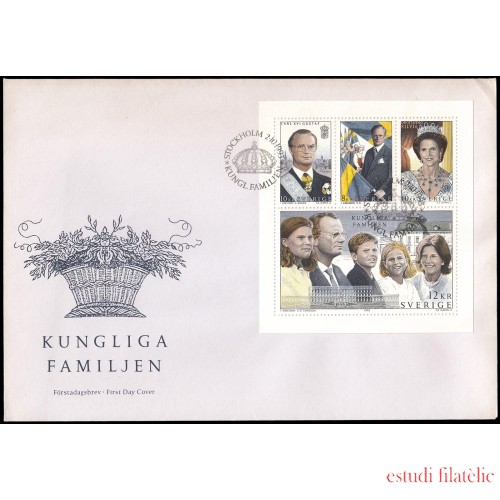 Suecia Sweden SPD FDC HB24 1993 Familia Real de Suecia Sobre primer día