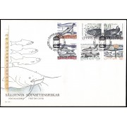 Suecia Sweden SPD FDC 1631/36 1991 Fauna Peces raros de agua dulce Sobre primer día