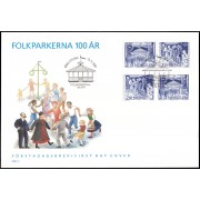 Suecia Sweden SPD FDC 1651/52 1991 Centenario de los parques de atracciones Sobre primer día