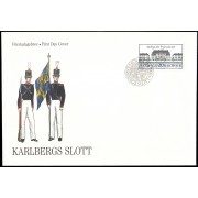 Suecia Sweden SPD FDC 1707 1992 Castillo de Kalberg Escuela de guerra después de 1792 Sobre primer día