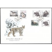 Suecia Sweden SPD FDC 1738/38A 1993 Fauna Animales salvajes de Suecia Sobre primer día