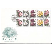 Suecia Sweden SPD FDC 1807/11 1994 Flores Rosas Sobre primer día