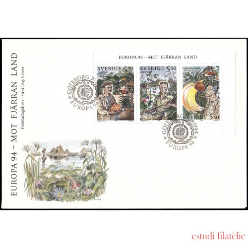 Suecia Sweden SPD FDC HB25 1994 Europa y los descubrimientos Sobre primer día