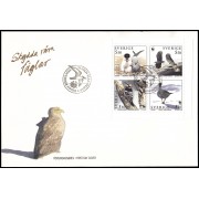 Suecia Sweden SPD FDC 1829/32 1994 Protección de pájaros Sobre primer día