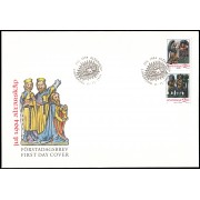 Suecia Sweden SPD FDC 1839/40 1994 Navidad Retablo de la Edad Media Sobre primer día