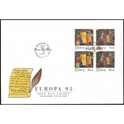 Suecia Sweden SPD FDC 1853/56 1995 Europa Paz y libertad Sobre primer día