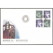 Suecia Sweden SPD FDC 1865/66 1995 Nórdico 95 Turismo en los países nórdicos Sobre primer día