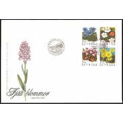 Suecia Sweden SPD FDC 1867/70 1995 Flores de montaña suecas Sobre primer día