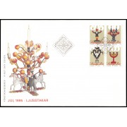 Suecia Sweden SPD FDC 1895/98 1995 Navidad Candelabros Sobre primer día