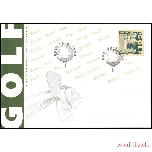 Suecia Sweden SPD FDC 1932 1996 Golf Sobre primer día