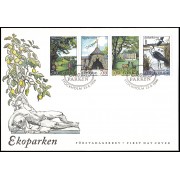 Suecia Sweden SPD FDC 1937/40 1996 El Ekoparken parque nacional urbano en Estocolmo Sobre primer día