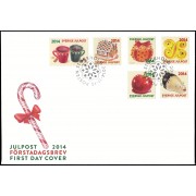 Suecia Sweden  SPD FDC 2993/98 2014 Navidad Gastronomía Sobre primer día