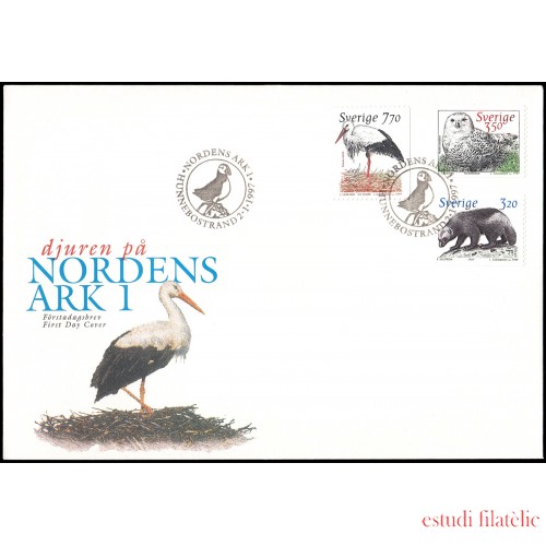 Suecia Sweden SPD FDC 1967/69 1997 Fauna del arco norte Sobre primer día