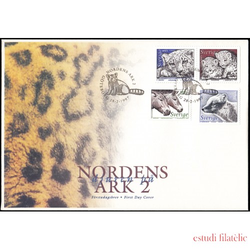 Suecia Sweden SPD FDC 1970/73 1997 Fauna del arco norte Sobre primer día