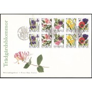 Suecia Sweden SPD FDC 1978/82 1997 Flores de jardín Sobre primer día