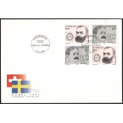 Suecia Sweden SPD FDC 2007/08 1997 Premios Nobel Emisión conjunta con Suiza Sobre primer día