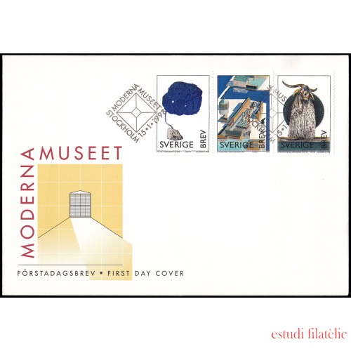 Suecia Sweden SPD FDC 2014/16 1998 Inauguración del nuevo Museo de Arte Moderno de Estocolmo Sobre primer día