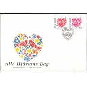 Suecia Sweden SPD FDC 2019/20 1998 San Valentín Sobre primer día