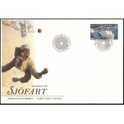 Suecia Sweden SPD FDC 2040 1998 Nórdico 98 Navegación marítima Sobre primer día