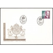 Suecia Sweden SPD FDC 2045 1998 25 aniv. reinado del rey Carlos Gustavo XVI Sobre primer día