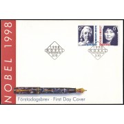 Suecia Sweden SPD FDC 2064/65 1998 Premios Nobel de literatura Nadine Gordimer y Sigrid Undset Sobre primer día