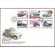 Suecia Sweden SPD FDC 2001/06 1997 Día del sello Automóviles clásicos Sobre primer día