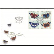 Suecia Sweden  SPD FDC 2107/10 1999 Fauna Mariposas Sobre primer día