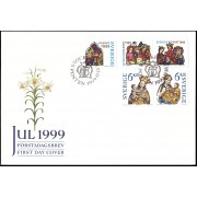 Suecia Sweden SPD FDC 2129/33 1999 Navidad Sobre primer día