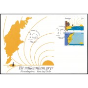 Suecia Sweden SPD FDC 2134/35 1999 El amanecer de un nuevo milenio Sobre primer día