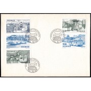 Suecia Sweden SPD FDC 980/84 1977 Retrospectiva del tráfico local sueco Sobre primer día