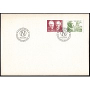 Suecia Sweden SPD FDC 991/92 1977 Galardonados con el premio Nobel 1917 Sobre primer día