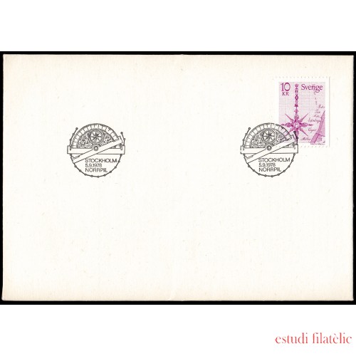 Suecia Sweden SPD FDC 1019 1978 Flecha del Norte sobre una carta de 1769 Sobre primer día