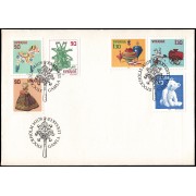 Suecia Sweden SPD FDC 1027/32 1978 Navidad Juguetes antiguos Sobre primer día