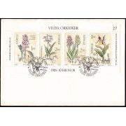 Suecia Sweden  SPD FDC HB10 Orquídeas salvajes Sobre primer día