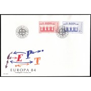 Suecia Sweden SPD FDC 1252/53 1984 Europa 25 aniv. de la C.E.P.T.  Sobre primer día