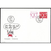 Suecia Sweden SPD FDC 1280/81 1984 Centenario de la Asociación Frederika Bremer por los derechos de la mujer Sobre primer día