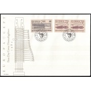 Suecia Sweden SPD FDC 1310/11a 1985 Año europeo de la música Antiguos instrumentos musicales Sobre primer día