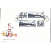 Suecia Sweden SPD FDC 1320a/21a 1985 Centenario de la Federación sueca de turismo Sobre primer día