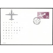 Suecia Sweden SPD FDC 1405 1987 Industria aeronáutica sueca Sobre primer día