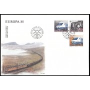 Suecia Sweden SPD FDC 1477/79 1988 Europa Transporte y comunicación Sobre primer día