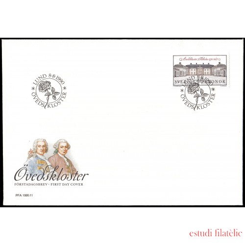 Suecia Sweden SPD FDC 1611 1990 Palacio de Drottningholm Sobre primer día