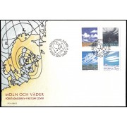 Suecia Sweden SPD FDC 1617/20 1990 Nubes y meteorología Sobre primer día