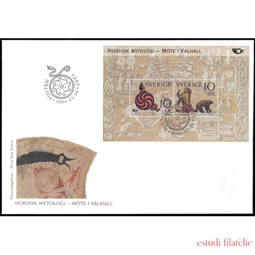 Suecia Sweden SPD FDC HB28 2004 Mitología nórdica Walhalla Sobre primer día