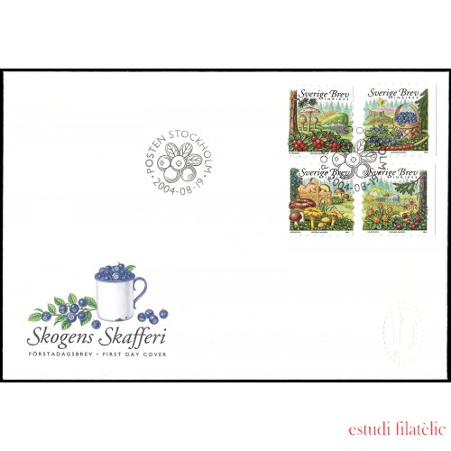 Suecia Sweden SPD FDC 2400/03 2004 Flora Bayas del bosque Sobre primer día