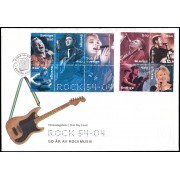 Suecia Sweden SPD FDC 2408/15  2004 Personalidades de la música 50 aniv. del rock n roll Sobre primer día